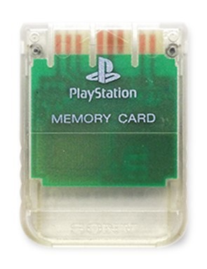 Original Playstation 1 Memory Card - Crystal
