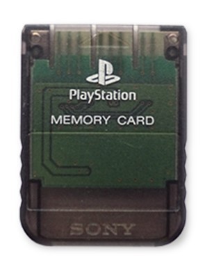 Original Playstation 1 Memory Card - Crystal Black
