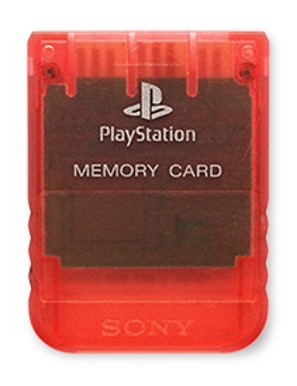 Original Playstation 1 Memory Card - Crystal Red