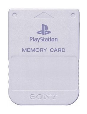 Original Playstation One Memory Card - Light Grey