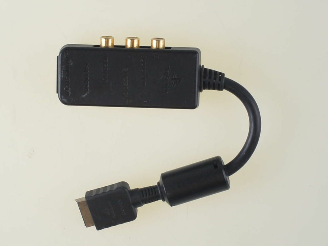 Original Sony Playstation AV-Adapter - Schwarz