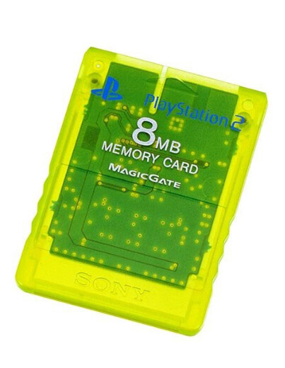 Originele Playstation 2 Memory Card - Clear Yellow (8 MB)